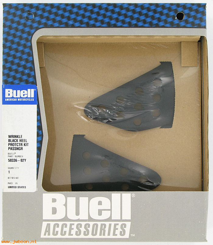   50336-02Y (50336-02Y): Heel protector kit - passenger - NOS - Buell XB9R,  XB9S '03-