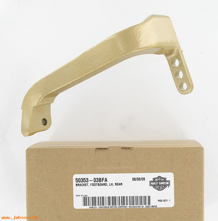   50353-03BFA (50353-03BFA): Footboard bracket  - left, rear - centennnial gold - NOS