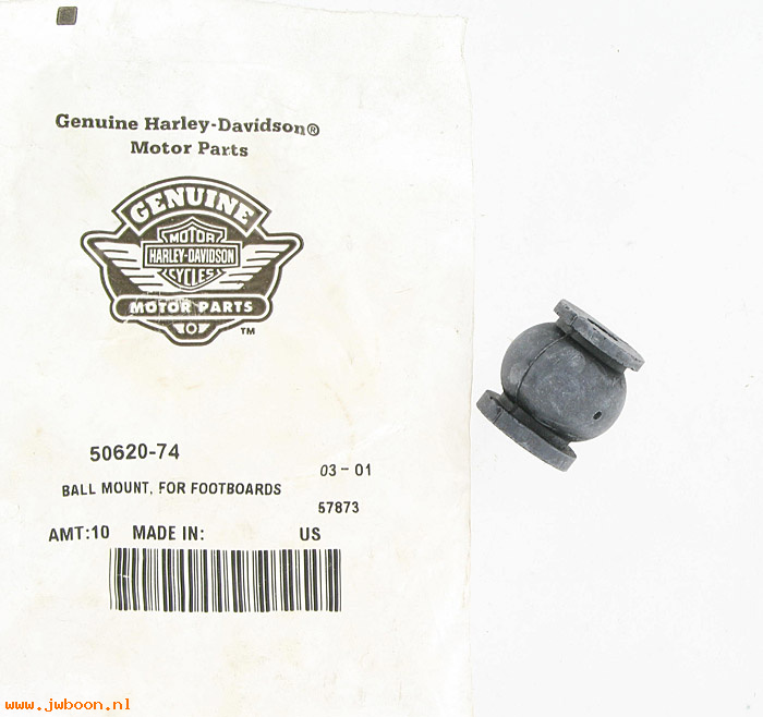   50620-74 (50620-74): Rubber mount, footboard - NOS - Touring '66-'84
