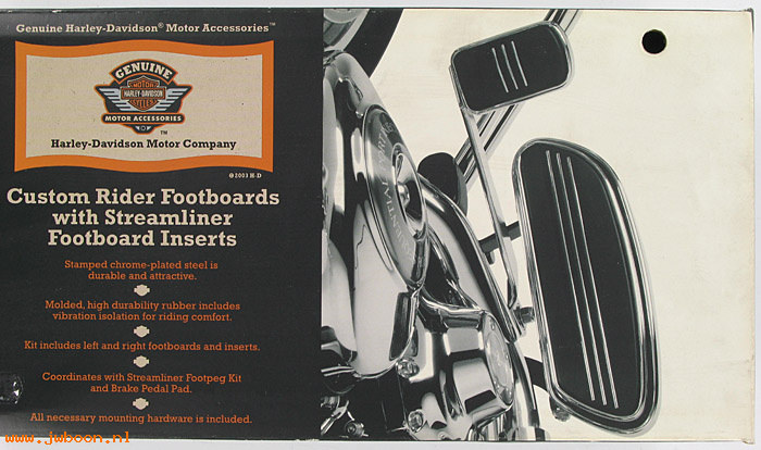   50631-04 (50631-04): Rider footboard kit, Streamliner, NOS - FLHT, FLTR, FLHR 86-