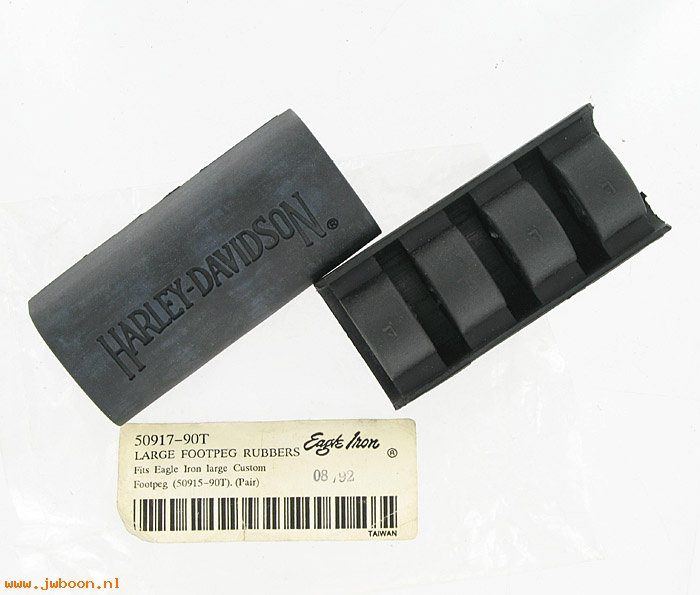   50917-90T (50917-90T): Replacement rubbers for large footpeg  "Eagle Iron" - NOS