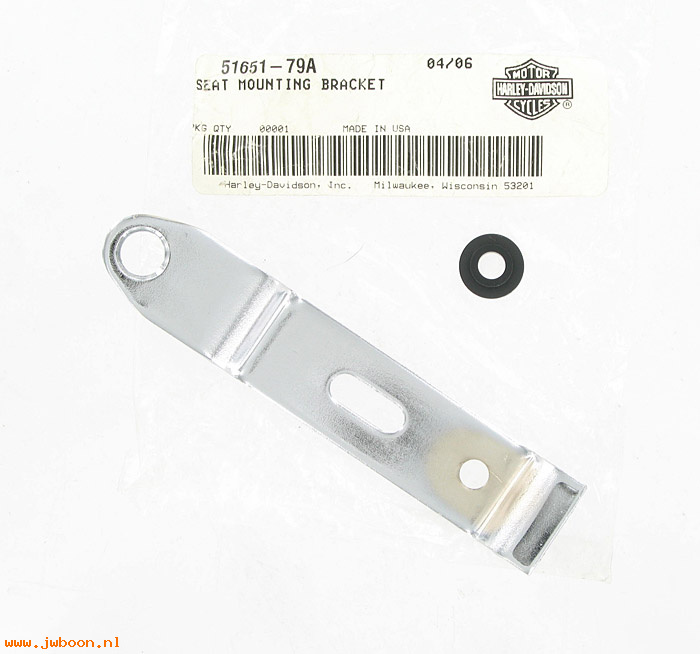   51651-79A (51651-79A / 51651-97): Bracket,seat mounting - washer 7487 - NOS - FXR.Sportster XL.FLHS