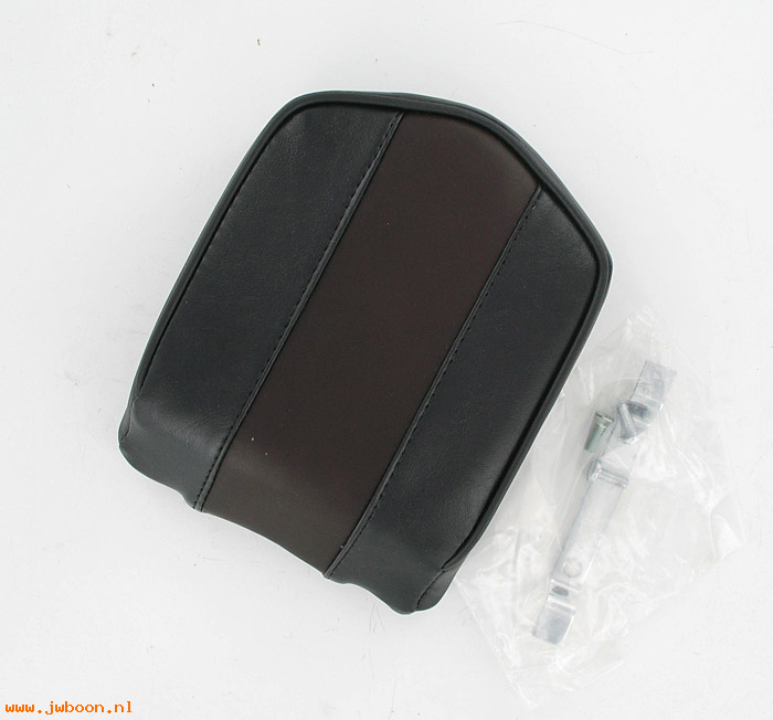   52001-84 (52001-84): Low backrest pad, black/brown - NOS - Sportster XL, FXR