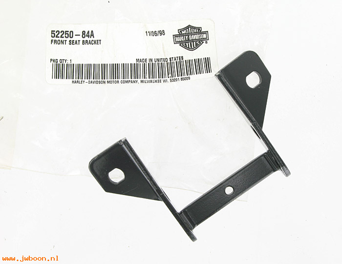   52250-84A (52250-84A): Front seat bracket - NOS - FXRP late'84-'85, Police Low Rider