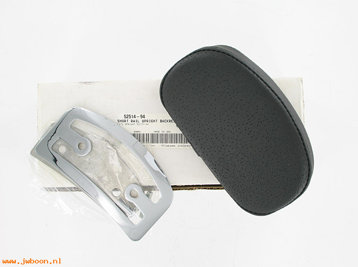   52514-94 (52514-94): Short rail upright backrest pad - Fat Boy texture - NOS - FLSTF