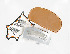   52568-01 (52568-01): Mini backrest pad - soft brown - NOS - FXDWG 2