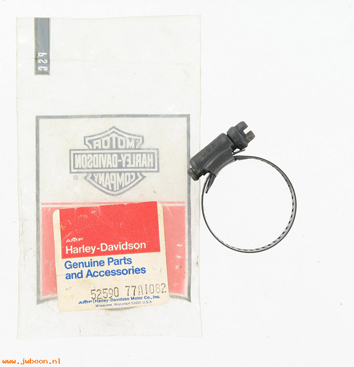   52590-77A (52590-77A): Clamp, worm drive - NOS -  Electra Glide FL,FLH 77-78. XR 750 88-