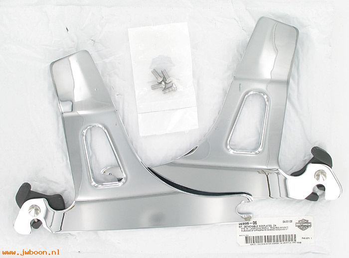   52866-06 (52866-06): Sissy bar detachable sideplates - NOS - FXD, Dyna '06- except FLD