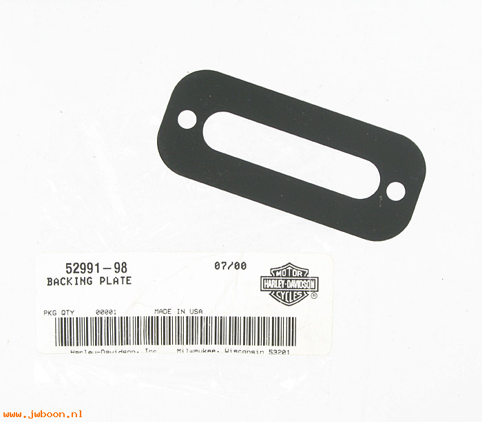   52991-98 (52991-98): Backing plate - NOS - Softail