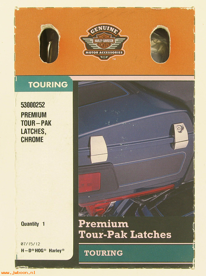   53000252 (53000252): Premium Tour-pak latches - NOS - Touring '06-