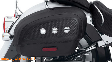   53015-05B (53015-05B): Locking rigid saddlebags - NOS - FLSTN Softail Deluxe '05-