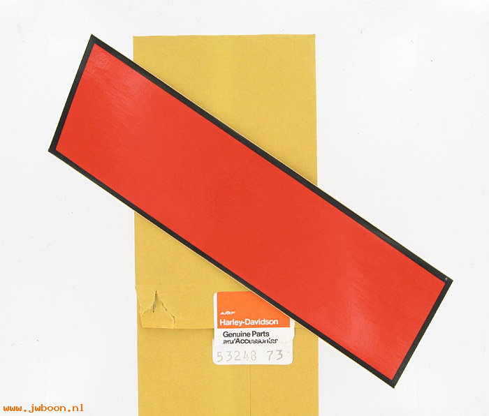   53248-73 (53248-73): Hood trim, right - red (black outline) - NOS - Snowmobile
