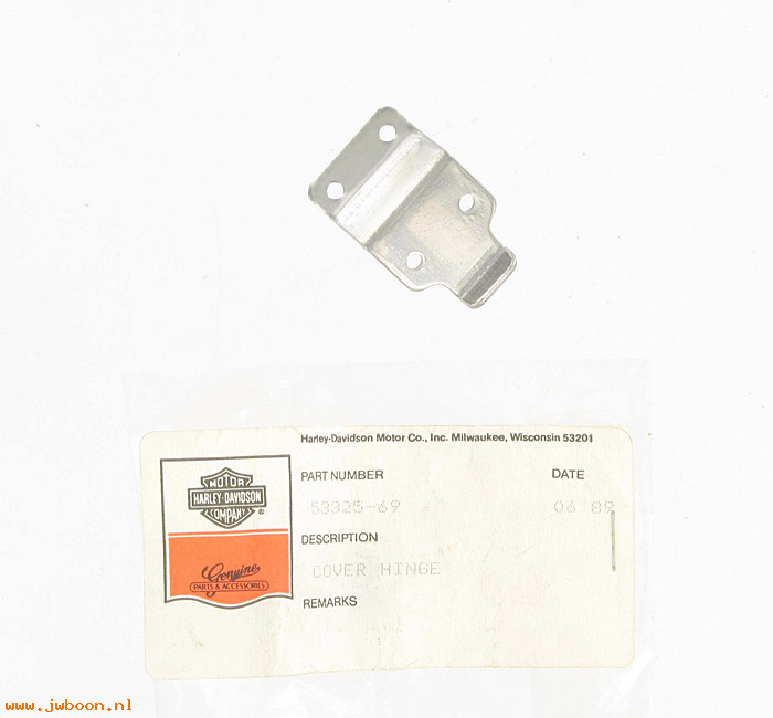   53325-69 (53325-69): Hinge, luggage box cover, upper - NOS - Touring FL 49-82