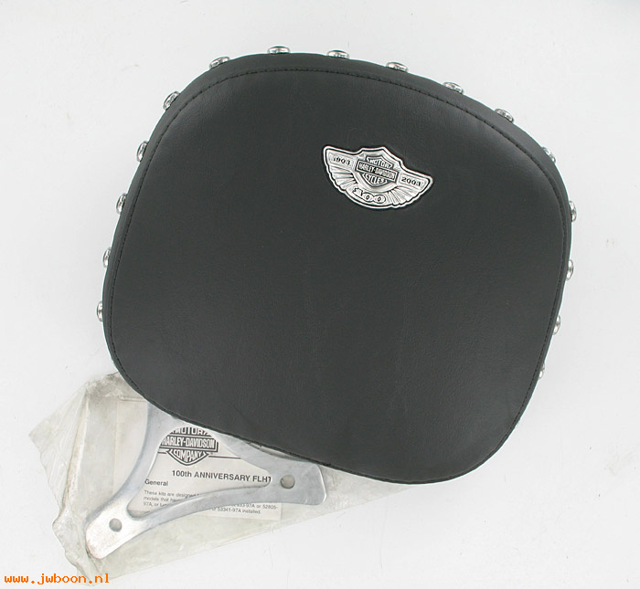   53342-03 (53342-03): Backrest pad - 100th anniversary - NOS - FLHR, Road King
