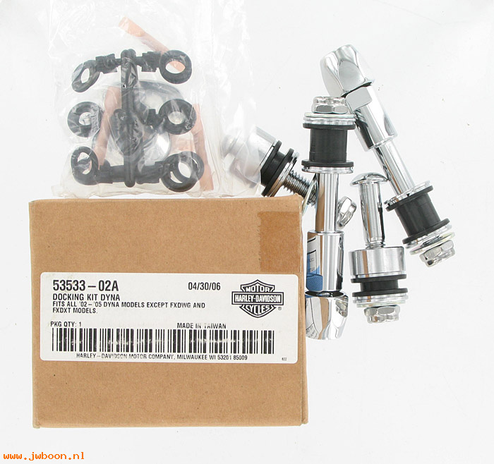   53533-02A (53533-02A): Docking hardware kit - NOS - FXD, FXDL, Dyna Low Rider FXDX '02-