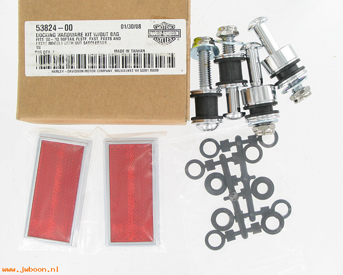  53824-00 (53824-00): Docking hardware kit - without bags - NOS - FLSTF, FXST/S/B 00-02