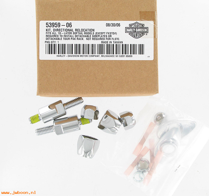   53959-06 (53959-06): Directional relocation kit - NOS - Softail '03-    except FXSTD/I