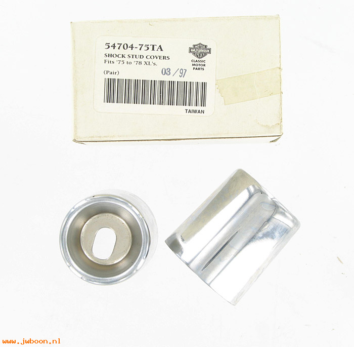   54704-75TA (54704-75): Set of shock stud covers  "Eagle Iron" - NOS - XLH, XLCH '75-'78