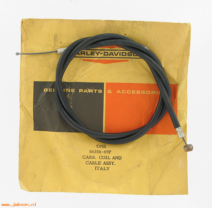   56356-69P (56356-69P): Carburetor control cable assy. - NOS - Aermacchi Sprint SS e'69