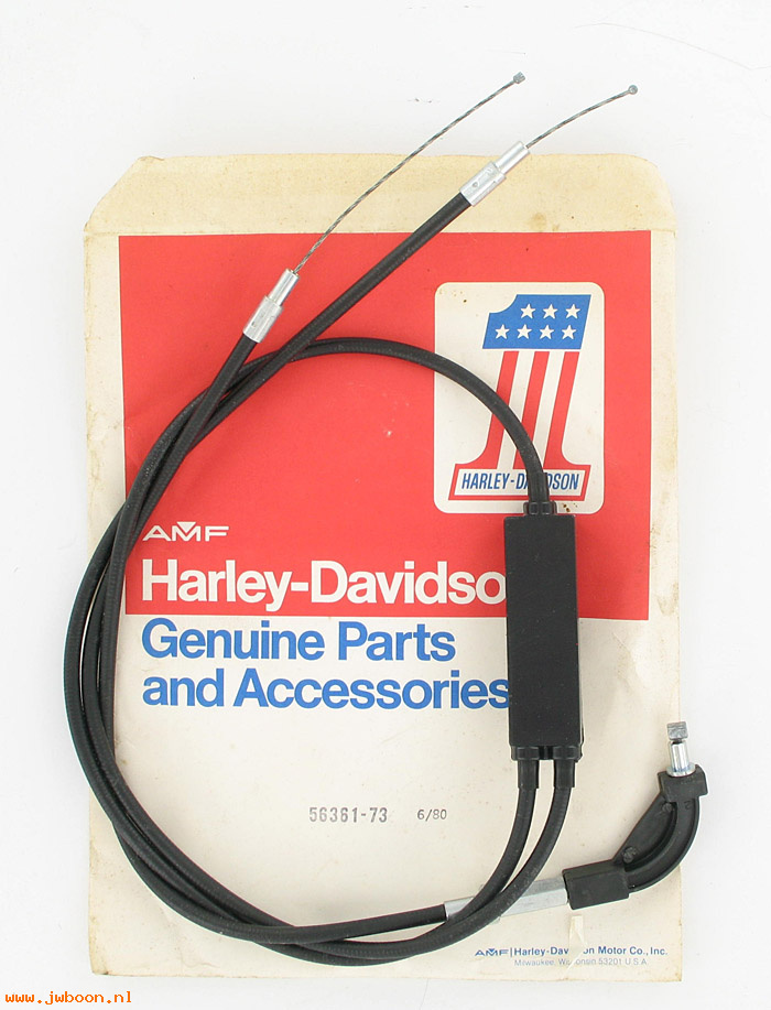   56361-73 (56361-73 / 56361-73P): Throttle & oil pump cable assy. - NOS - Aermacchi TX125 1973. AMF