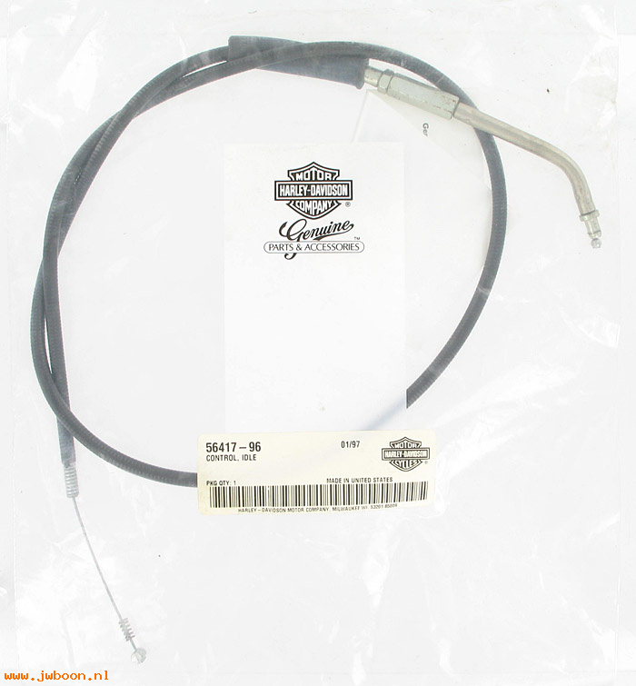   56417-96 (56417-96): Control cable, idle - NOS - FXSTS, FXD, FLHR, Road King