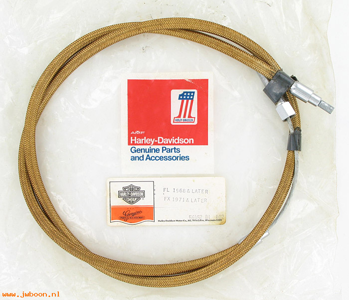   56452-81 (56452-81): Clutch cable, 52 1/8" - NOS - Electra Glide FL '68-'84.FX '71-'85