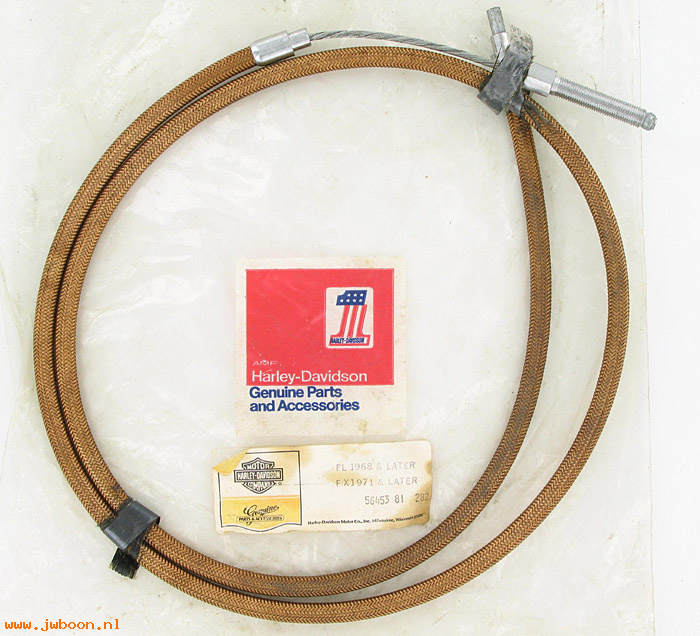   56453-81 (56453-81): Clutch cable, 60 1/8" = 8" OS,pullback bars - NOS - FL,FX 68-84