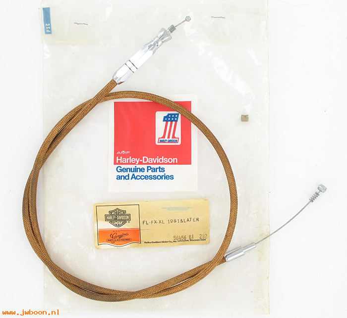   56456-81 (56456-81): Braided idle cable, 40" - NOS - FL, FX '81-    replaces 56323-81