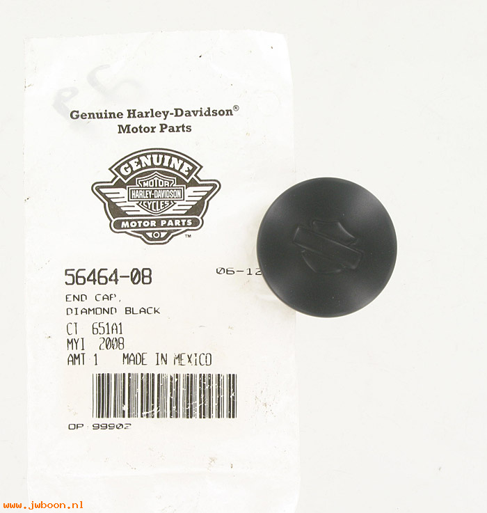   56464-08 (56464-08): End cap, handlebar grip - black diamond collection - NOS