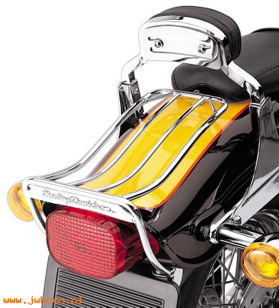   56481-03 (56481-03): Bobtail fender rack,stamped "Harley-Davidson" nameplate,NOS-Softa