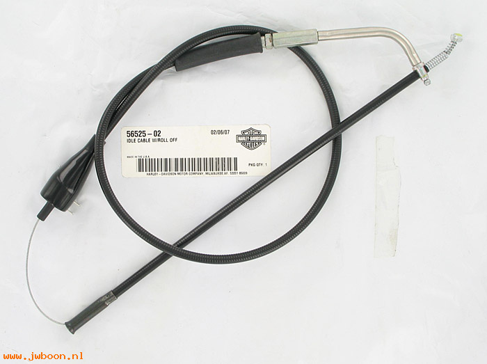   56525-02 (56525-02): Idle cable with roll off - NOS - FLHR '02-'05, Road King. Touring