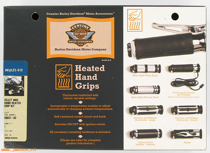   56822-03 (56822-03): Narrow band,billet,heated hand grip kit, NOS - FXD,Softail,XL,V-r