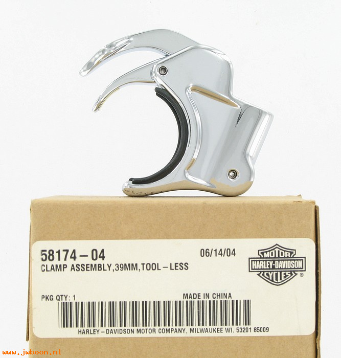   58174-04 (58174-04): Clamp, tool-less release - 39mm - NOS - Sportster XL, FXD
