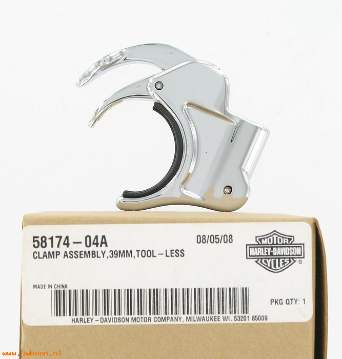   58174-04A (58174-04A): Clamp, tool-less release - 39mm - NOS - Sportster XL, FXD