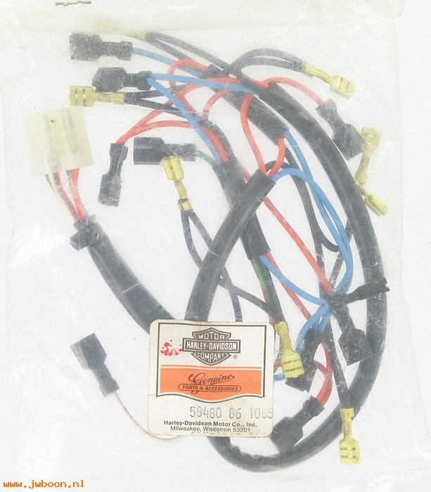   58480-86 (58480-86): Wiring harness - gauges - NOS - FLHT, FLHTC '86-'87,Electra Glide