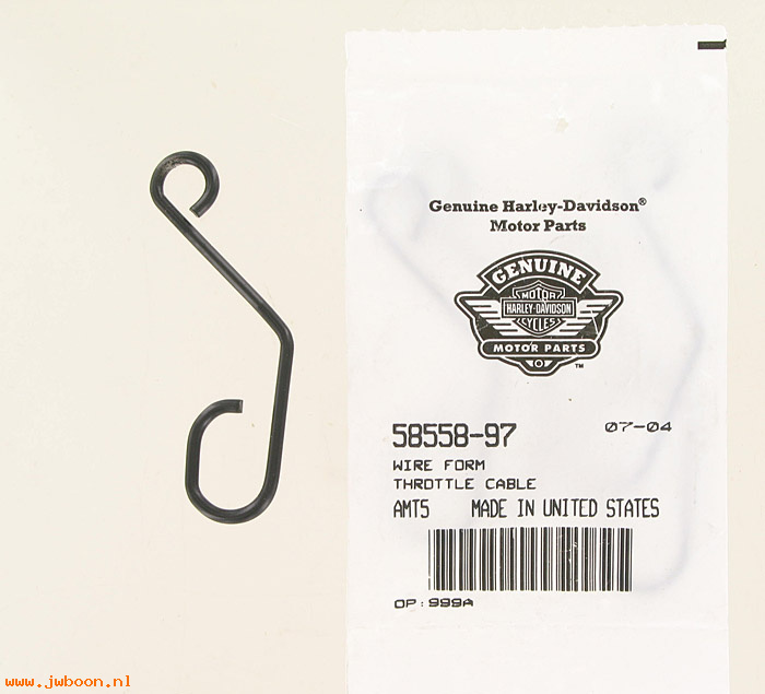  58558-97 (58558-97): Wire form,throttle cable - NOS - Sportster,XL,FXR,Super Glide FXD