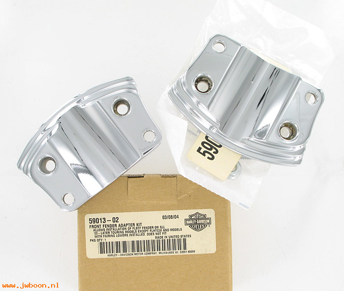   59013-02 (59013-02): Front fender adapter kit - NOS - Touring models '00-