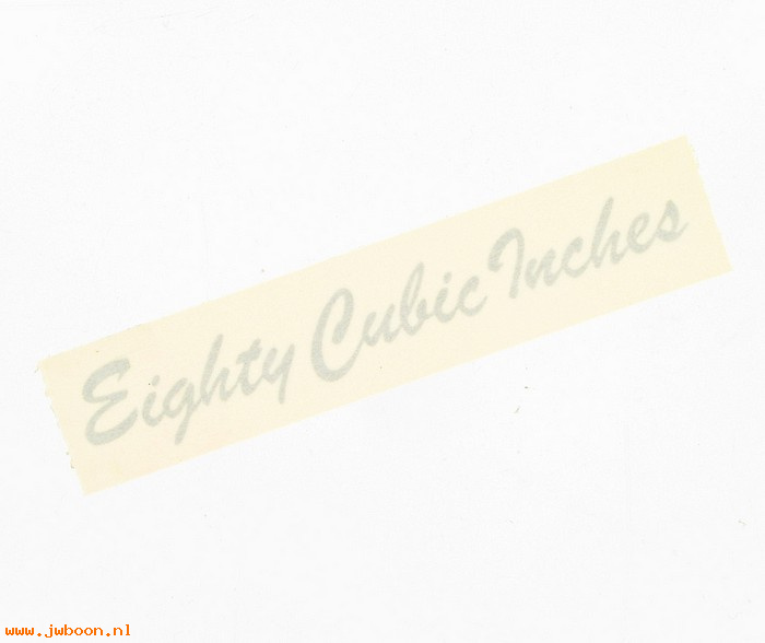   59121-80 (59121-80): Decal/Trim,front fender "Eighty Cubic Inches" 3/4"x3 5/8" NOS-FLT