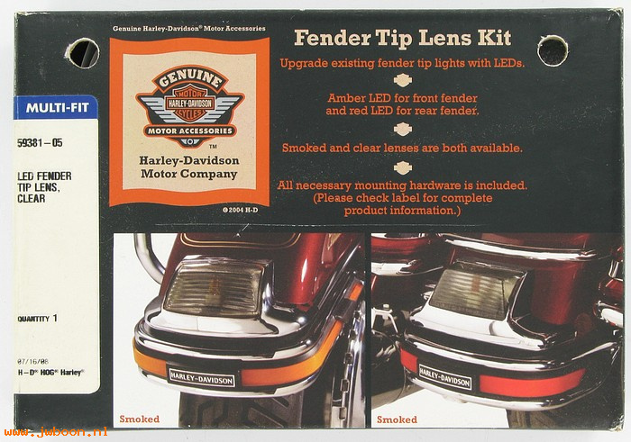   59381-05 (59381-05): LED fender tip lens kit - NOS - FLT,FLHT,FLHS,FLHR,FLSTC 80-