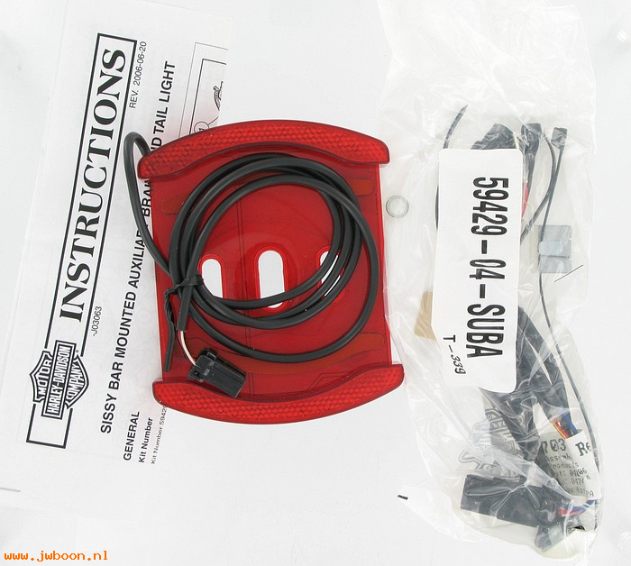   59429-04 (59429-04): Sissy bar auxiliary brake & taillamp,red lens-NOS, XL,FXD,Softail
