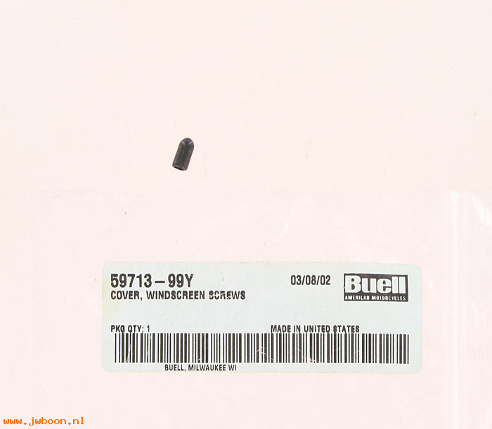   59713-99Y (59713-99Y): Cover - windscreen screws - NOS - Buell S3 Thunderbolt '99-'02
