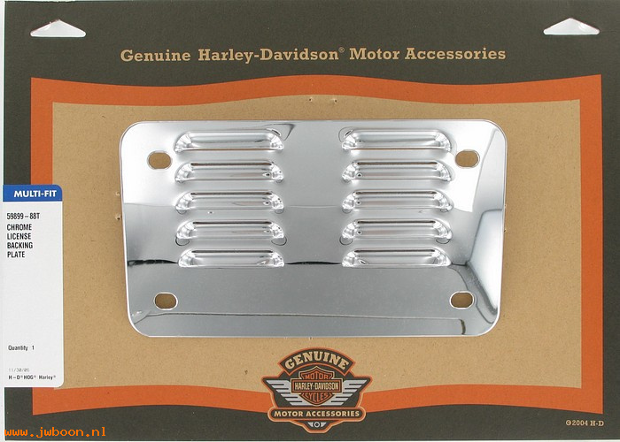   59899-88T (59899-88T): Louvered backing plate,license plate-NOS-XL,FL,FX,Touring,Softail