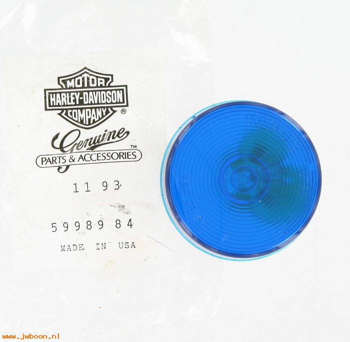   59989-84 (59989-84): Marker light, license plate bracket - blue - NOS - FXRP '84-'92