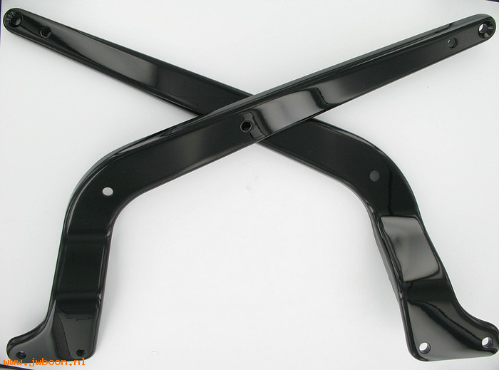   60070-97DH (60070-97DH): Fender supports, left & right - vivid black - NOS - Softail 86-99