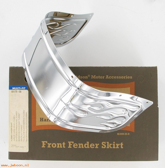   60179-06 (60179-06): Front fender skirt - Flames, NOS - Touring '80-  FLT. FLSTC 86-