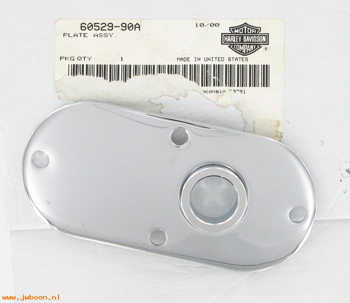   60529-90A (60529-90A): Inspection cover, with shifter hole - primary - NOS - FXD '91-'05