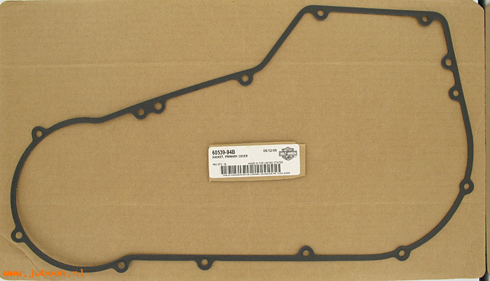   60539-94B.10pack (60539-94B): Gaskets - primary cover - NOS - Softail '89-'06. FXD,Dyna '94-'05