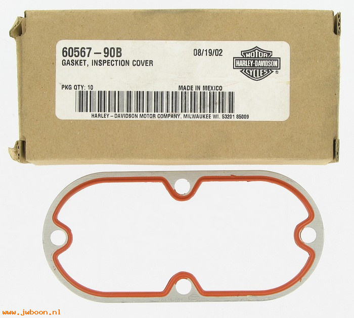   60567-90B (60567-90B /60567-65B): Gasket,inspection cover-NOS-FXST 90-03. FXD 93-03.Big Twins 65-06