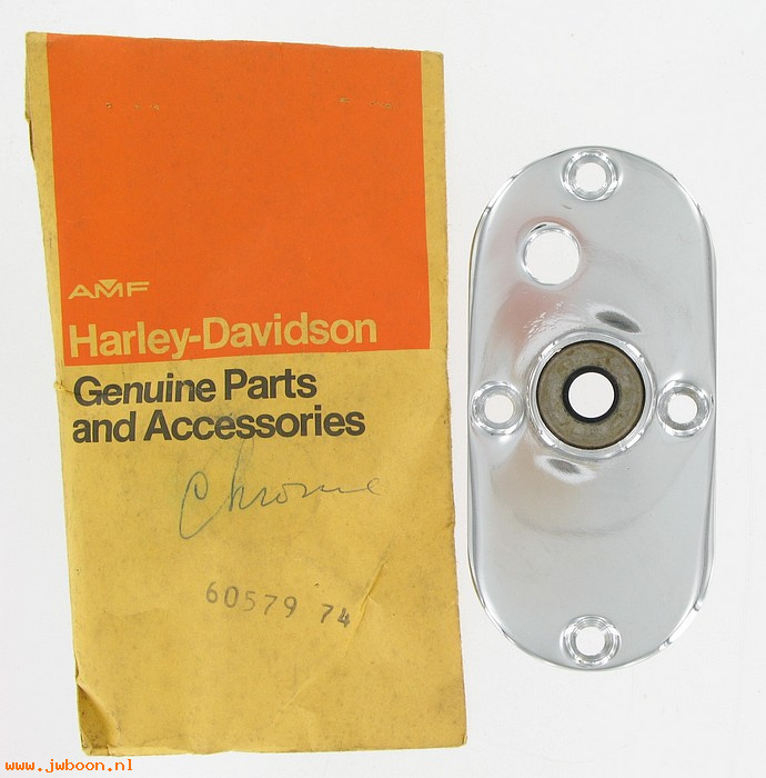  60579-74 (60579-74): Chain inspection cover - NOS - FX's '74-'85, Shovelhead
