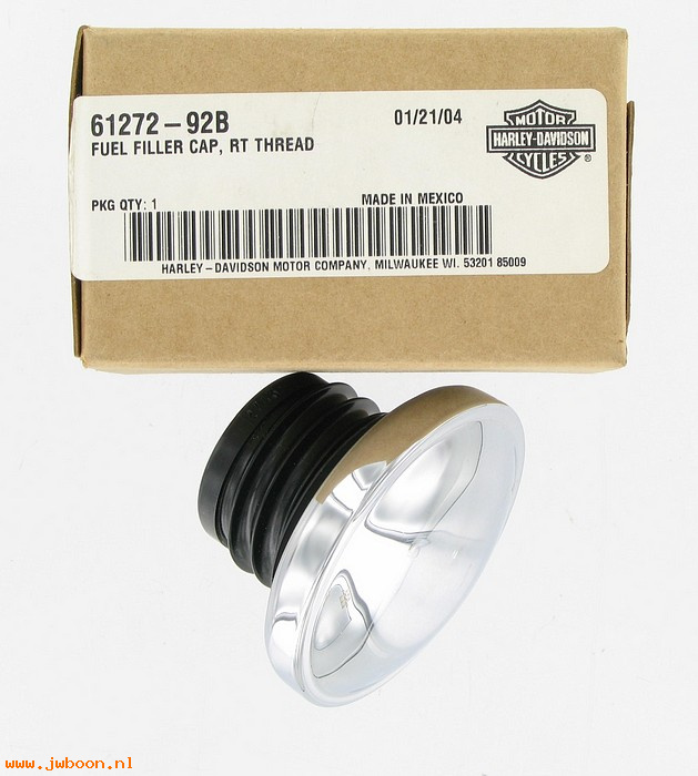   61272-92B (61272-92B): Fuel filler cap, VAC,right-hand threads, NOS - XL,FXR,FXD,Softail